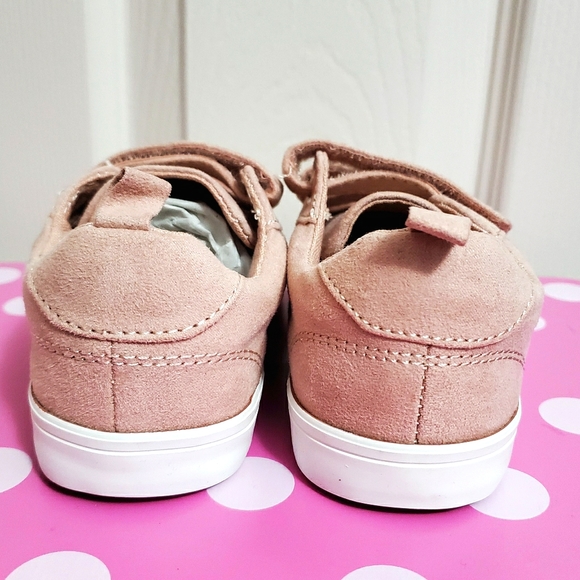 NWOT Old Navy Pink Suede Velcro Sneakers - Picture 2 of 7